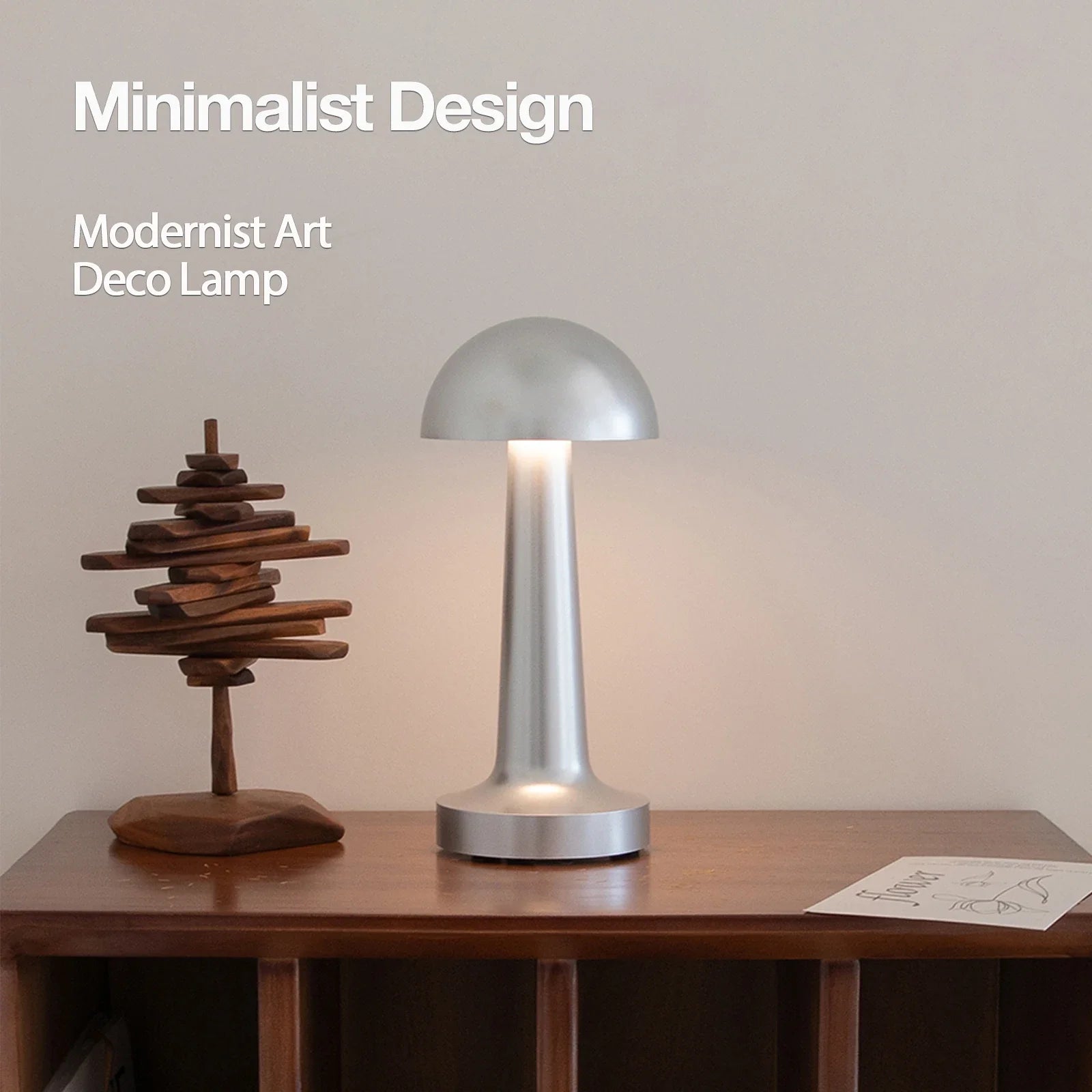 Halo -Gold/ Silver/ Rose Gold USB Rechargeable Desk Lamp