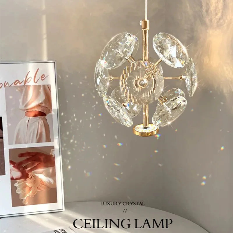 Crystal Hydrangea - Ceiling Light Pendant K9 Crystals 6W LED