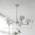 Manifold 5 Chrome - Modern Glass Chandelier E27