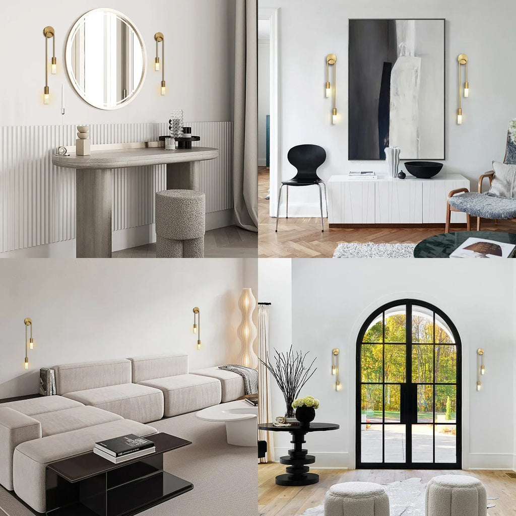 Pulley Gold - Modern Wall Sconce G9 Golden Wall Light