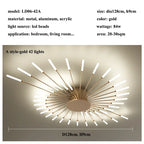 Fireworks 42 Heads - Gold Ceiling Light Fixture Modern 84W LED