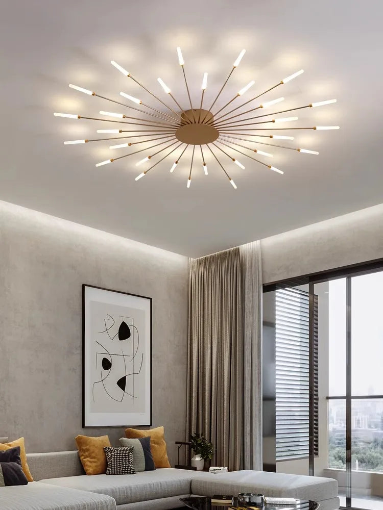 Fireworks Gold 30 Heads - Modern Ceiling Light Fixture LED