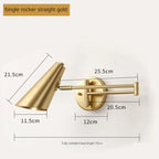 Swinging Arm Copper Spot Light - Wall Sconce with Adjustable Long Arm