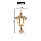 Abbey Pillar Bronze - Outdoor Lighting Pedestal Light E27 Waterproof IP54