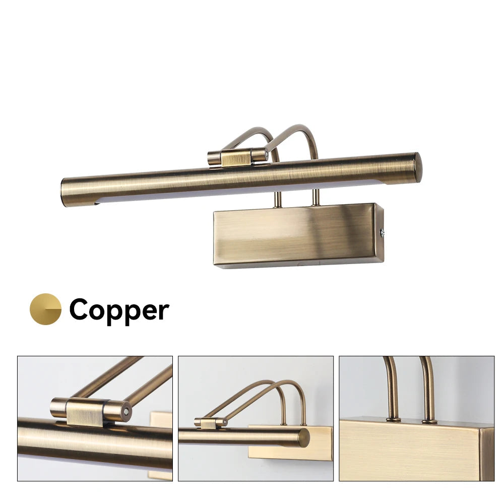 Binder - Waterproof Copper Bathroom Light IP42 Modern Picture Mirror Lamp