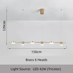 Pole Spots Gold - Brass Finish Modern Ceiling Pendant Light 3/5/6 heads