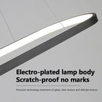 Long Ellipse Black - Minimalist Ceiling Pendant Light LED 70/90cm