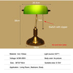 Bank Lamp Black - Classic Table Lamp E27 Vintage Office Desk Lamp