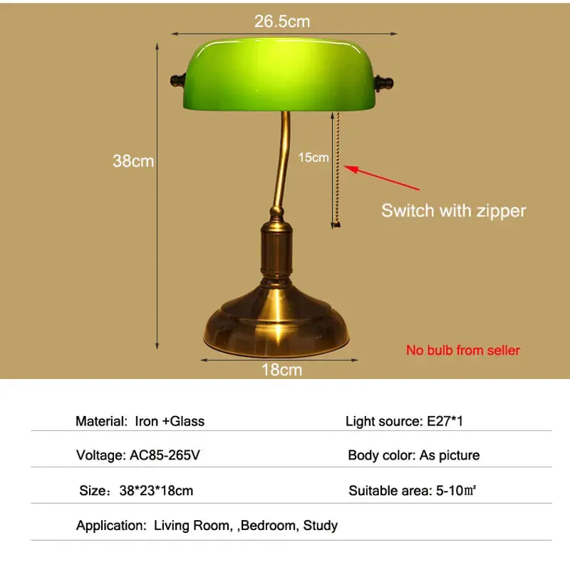 Bank Lamp - Black (Table)