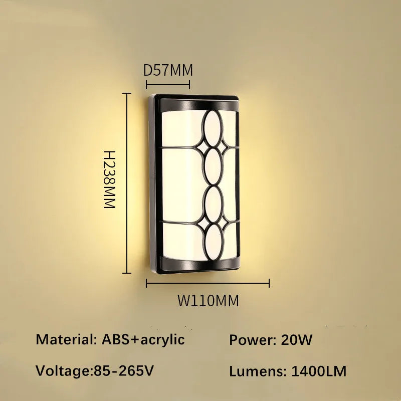 Shield - Minimalist Outdoor Lighting LED Wall Sconce Waterproof IP65 Wall Light