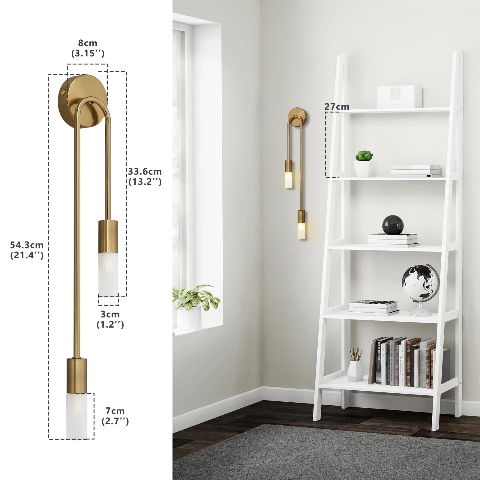 Pulley Gold - Modern Wall Sconce G9 Golden Wall Light