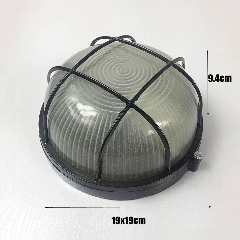 Round Bulkhead - Black (Outdoor)