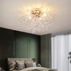 Dandelion Gold - Crystal Ceiling Light Fixture Golden Base 4/5/6 heads