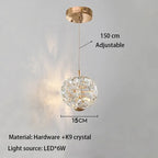 Crystal Hydrangea - Ceiling Light Pendant K9 Crystals 6W LED