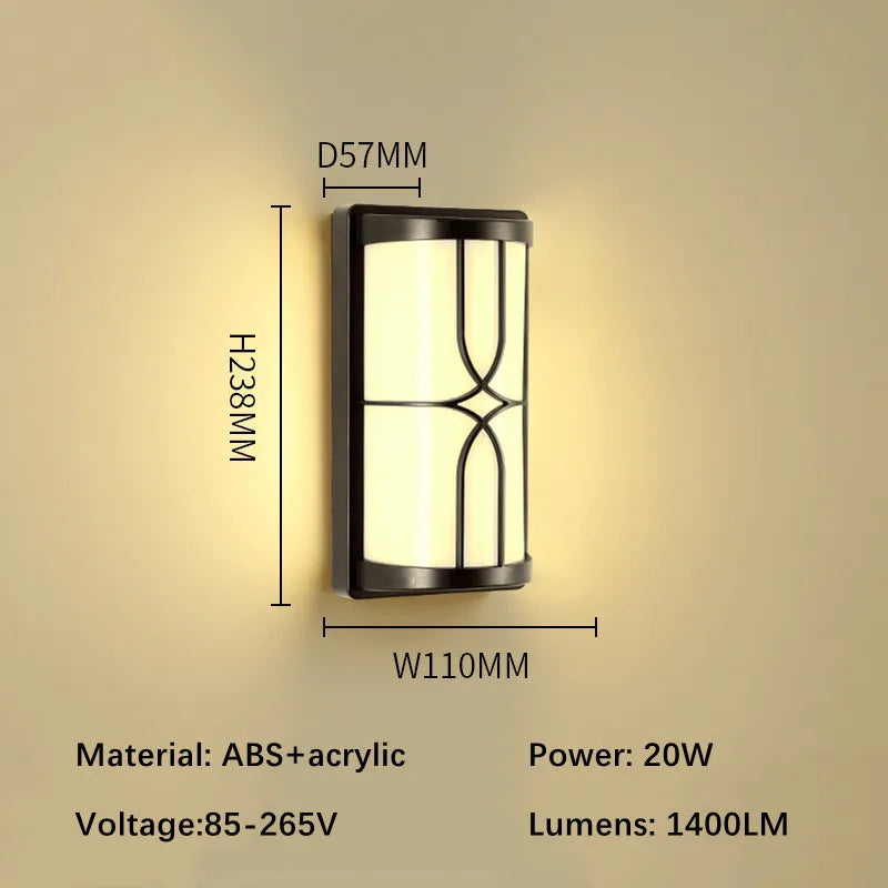 Shield - Minimalist Outdoor Lighting LED Wall Sconce Waterproof IP65 Wall Light