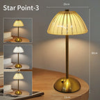 Star Point - Four Shade Options USB Rechargeable Crystal LED Desk Lamp