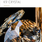 Crystal Hydrangea - K9 Crystal Ceiling Light Fixture LED Golden Base