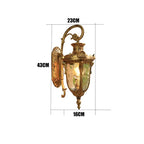 Abbey Bronze - Vintage Outdoor Lighting Waterproof IP65 Wall Sconce E27 Wall Light