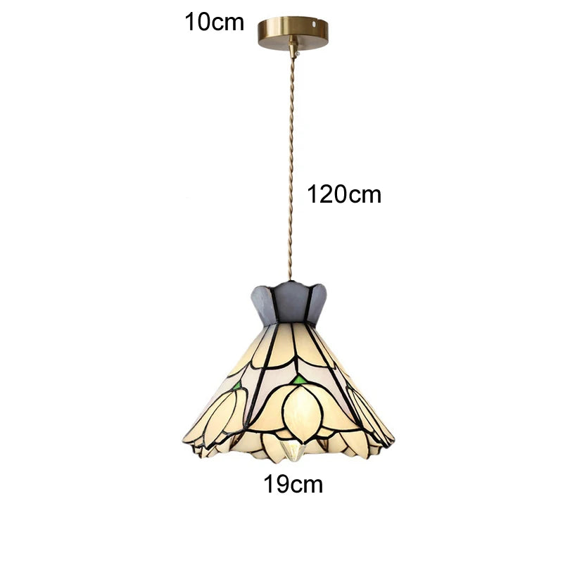 Tiffany Sacklet Lily - Stained Glass Pendant Lamp