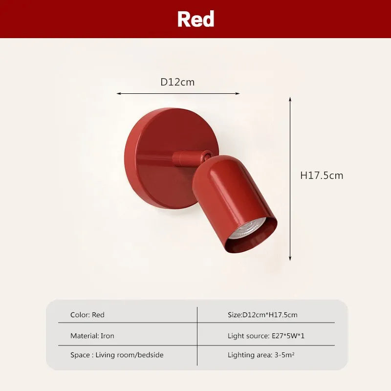 Macaron Spot Light Red - Minimalist Wall Sconce Wall light E27