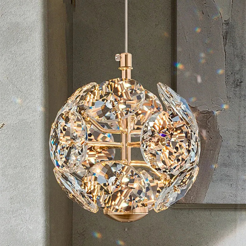 Crystal Hydrangea - Ceiling Light Pendant K9 Crystals 6W LED