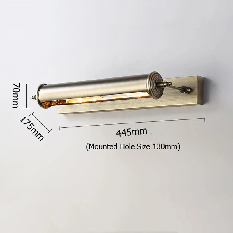 Scroll - Bronze Bathroom Light E14 Picture Mirror Lamp