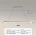 Long Ellipse White - Minimalist Ceiling Pendant Light LED 70/90cm
