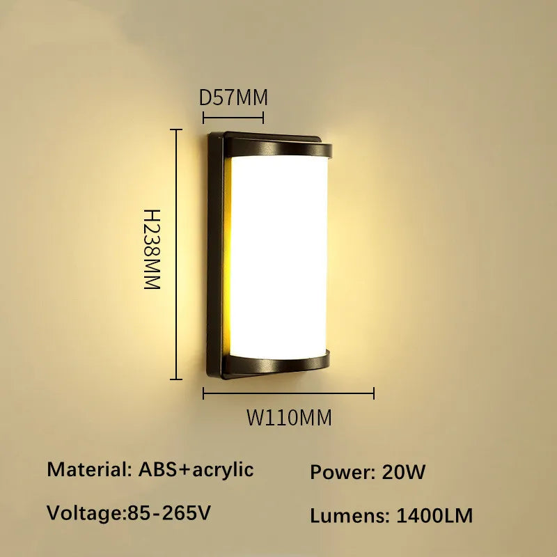 Shield - Minimalist Outdoor Lighting LED Wall Sconce Waterproof IP65 Wall Light