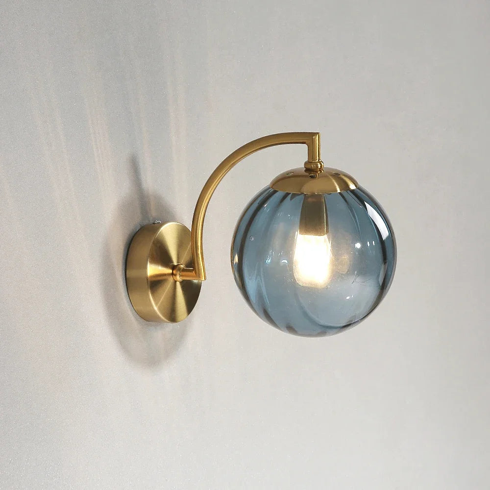 Snooker - Multicolour Glass Wall Sconce E14 Modern Wall Light