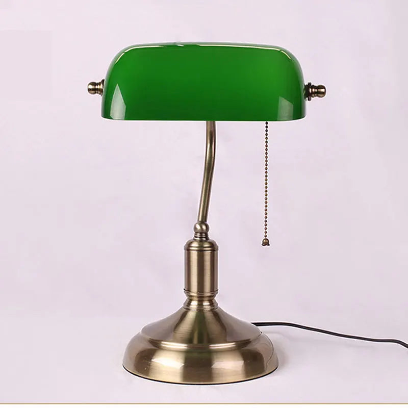 Bank Lamp Green - Classic Table Lamp E27