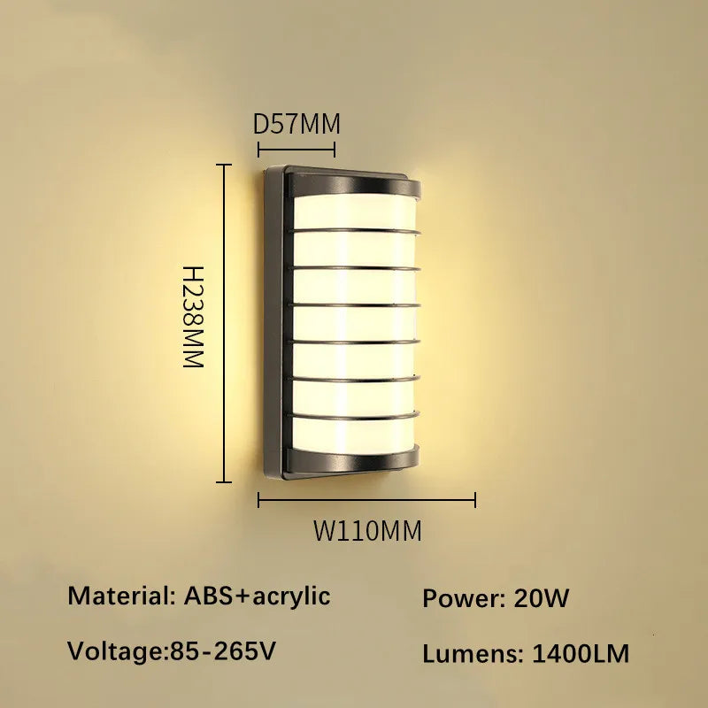 Shield - Minimalist Outdoor Lighting LED Wall Sconce Waterproof IP65 Wall Light