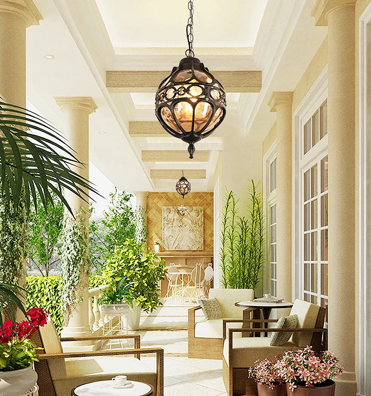 Trinket Pendant Black (S/L) - Outdoor Pendant Light E27 Waterproof IP54