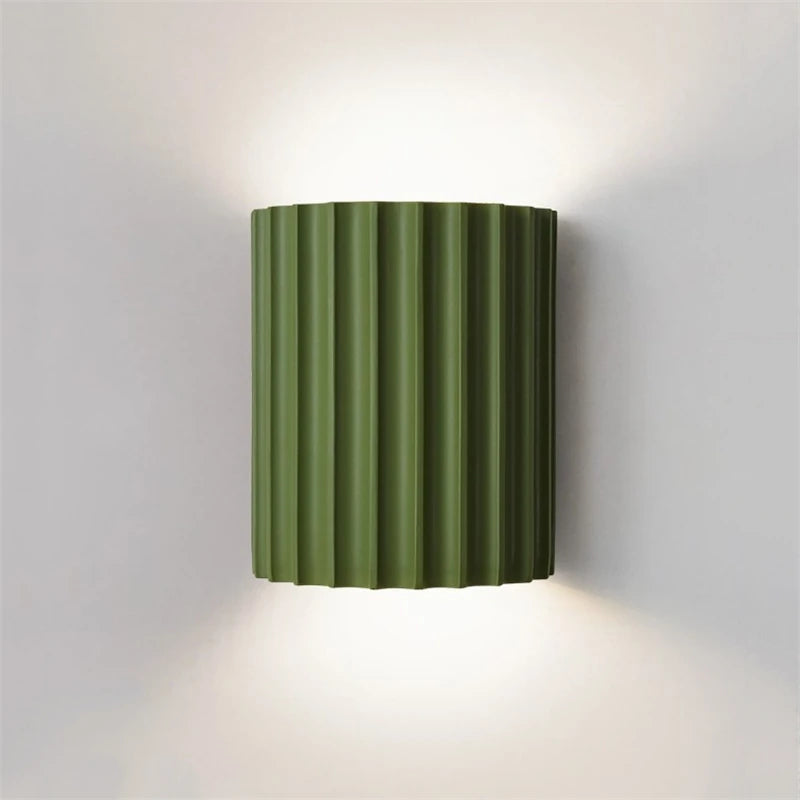 Macaron Tube (White/ Grey/ Orange/ Green) - Resin Up&Down Wall Light