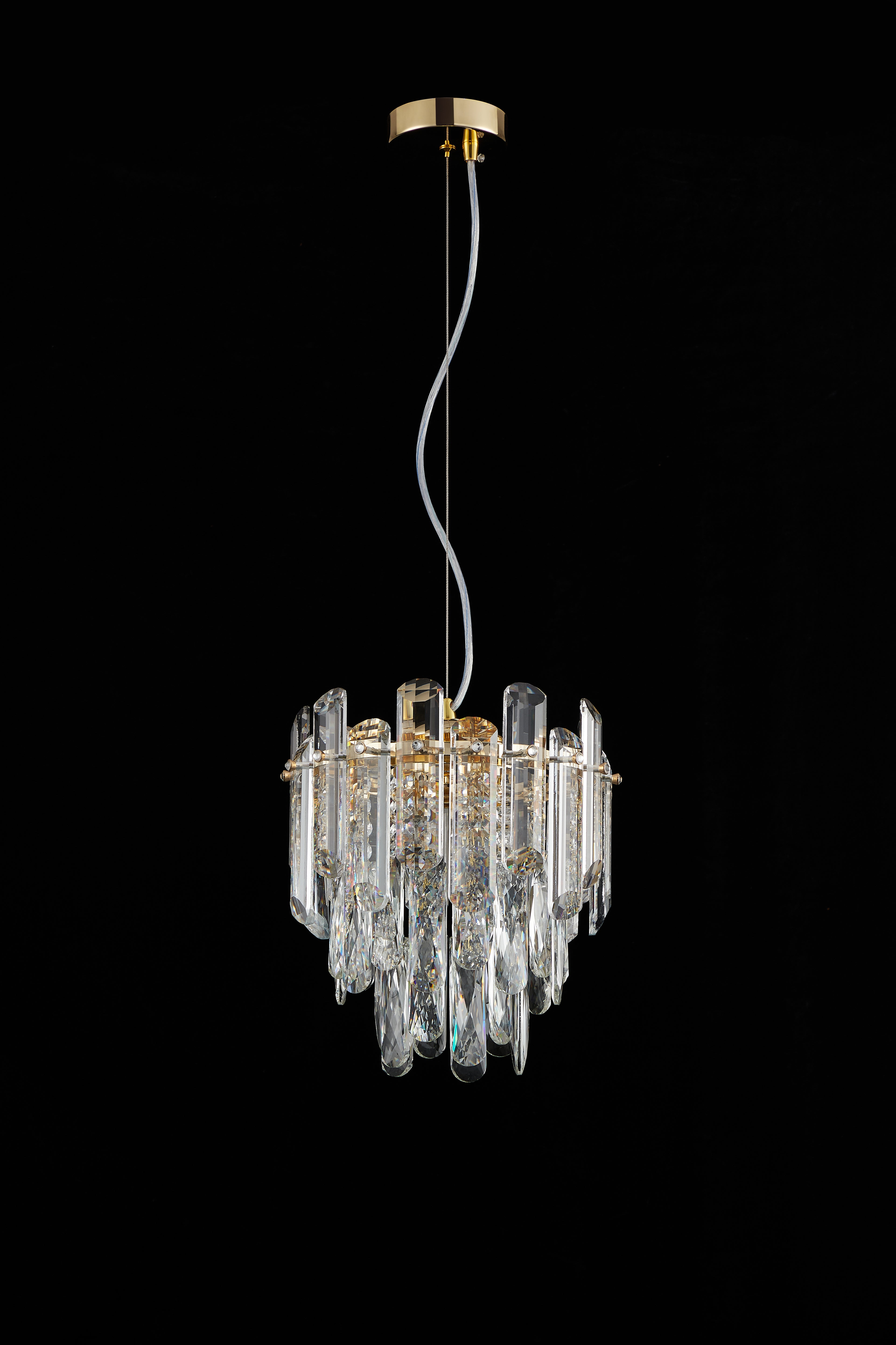 Crown 20 - Crystal Chandelier E14 Brass Base