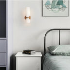 Opaline Hourglass White - Up & Down Wall Light