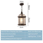 Lantern Pendant Black - Outdoor Lighting Waterproof IP54 Pendant Light E27