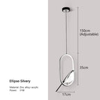 Magpie Ellipse Silver - Modern Ceiling Light Pendant 31W LED