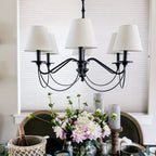 Clip on Chandelier Lampshades (White/ Linen/ Black) - 6pcs