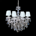 Plain White Clip-On Barrel Pleated Fabric Lamp Shades - 6pcs