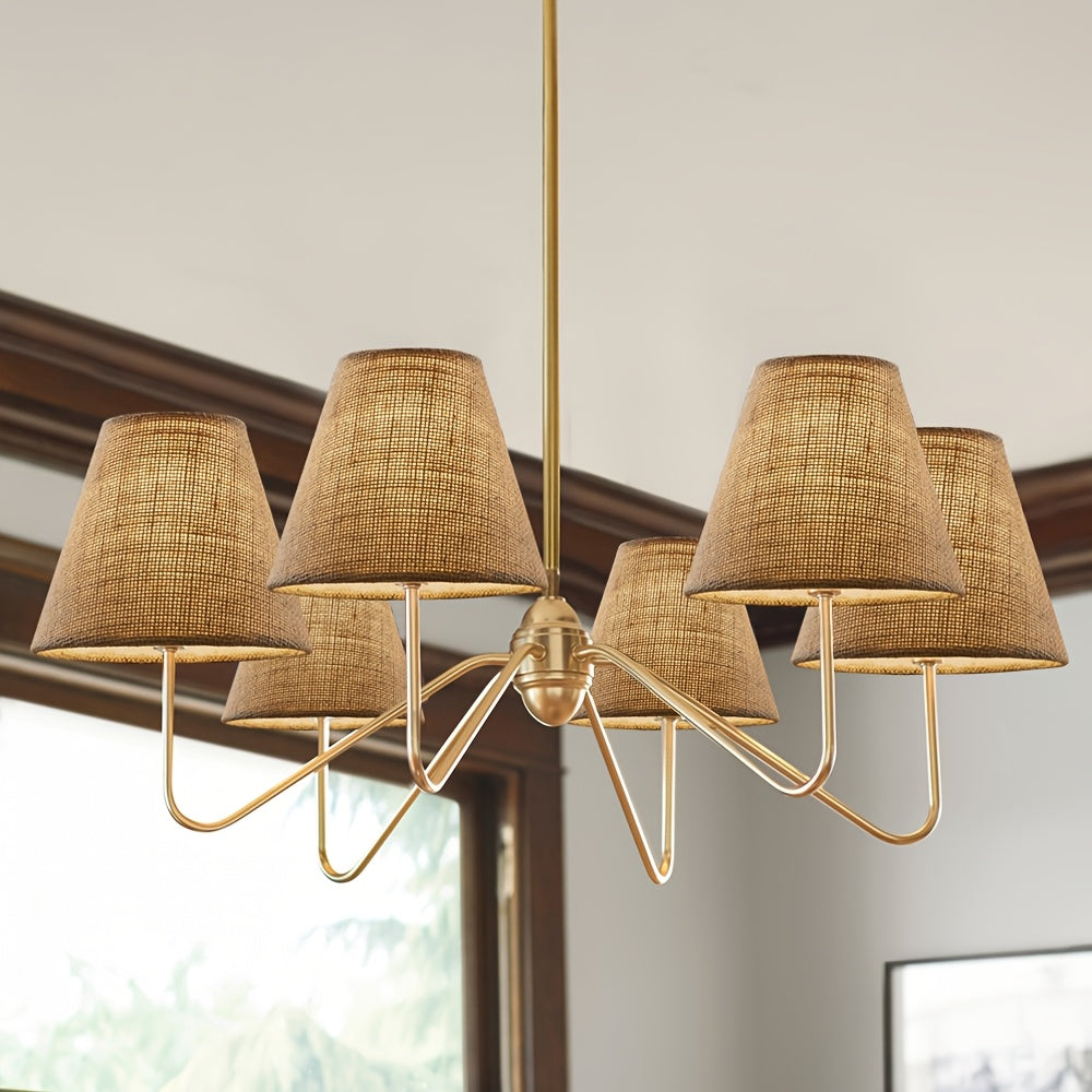Clip on Chandelier Lampshades (White/ Linen/ Black) - 6pcs