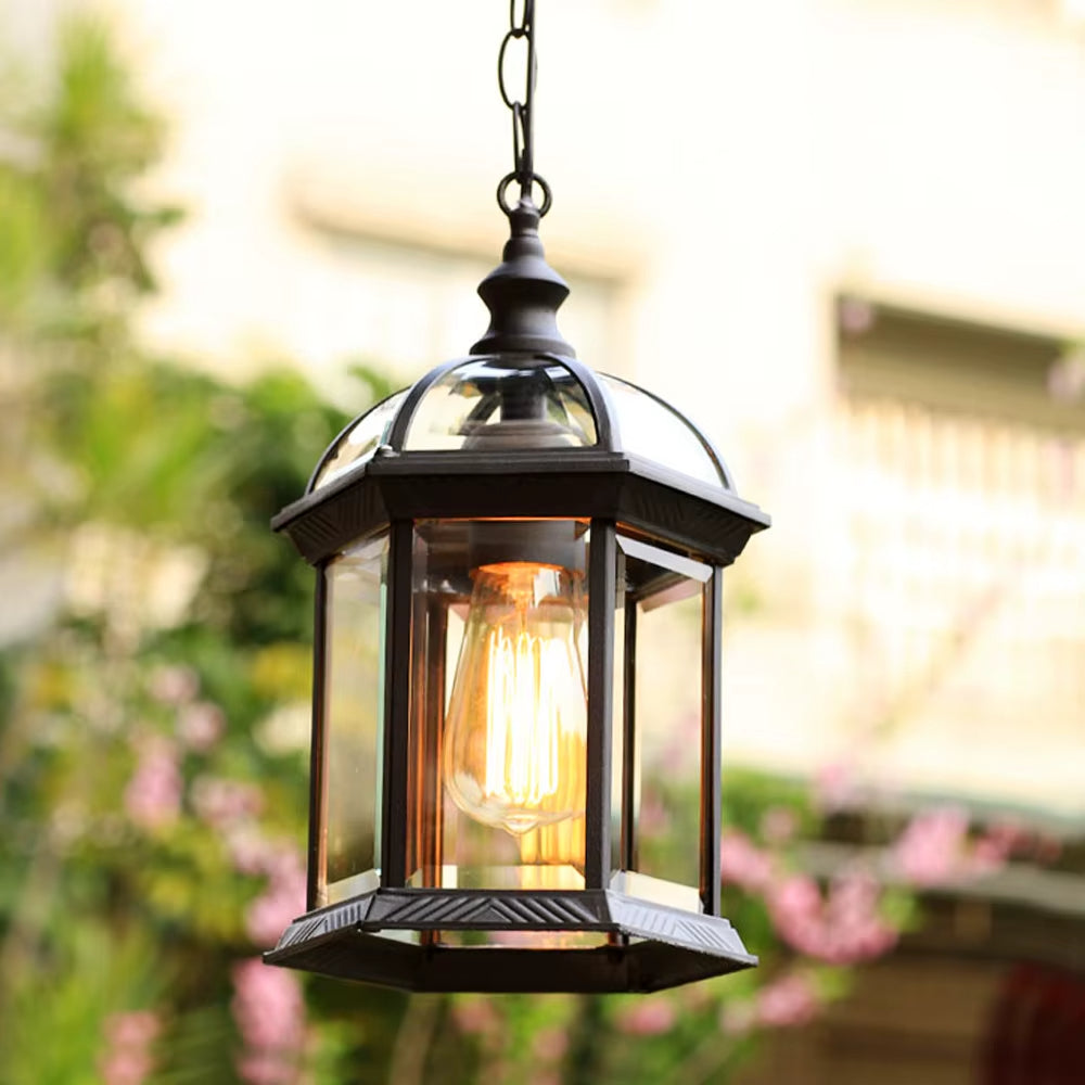 Lantern Pendant Black - Outdoor Lighting Waterproof IP54 Pendant Light E27
