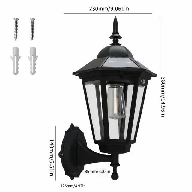 Tower Sol - Auto Sensor Solar Outdoor Wall Light (Bronze/ Black)