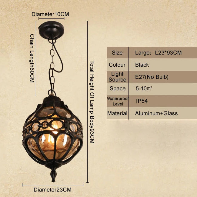 Trinket Pendant Black (S/L) - Outdoor Pendant Light E27 Waterproof IP54