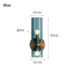 Opaline Hourglass Blue - Up & Down Wall Light