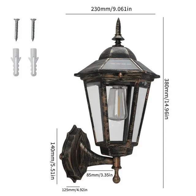 Tower Sol - Auto Sensor Solar Outdoor Wall Light (Bronze/ Black)