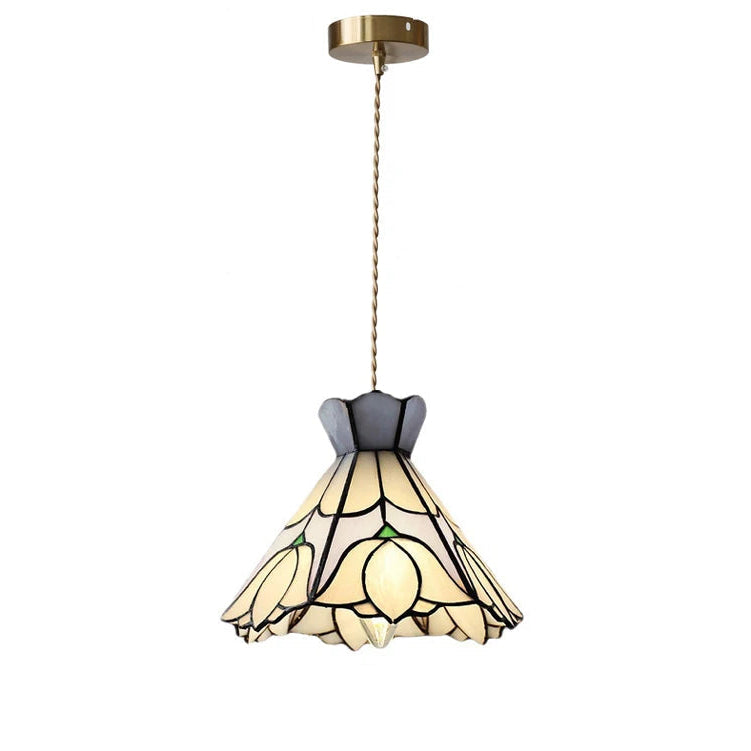 Tiffany Sacklet Lily - Stained Glass Pendant Lamp