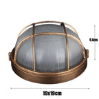 Round Bulkhead Bronze - Classic Outdoor Wall Light/ Flush Light Waterproof IP65