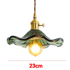 Petale - Multicolour Glass Pendant Light E27 (Green/ Clear/ Brown)