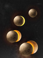 Eclipse - Moon Phases Wall Sconce Rotatable Cover LED Modern Wall Light