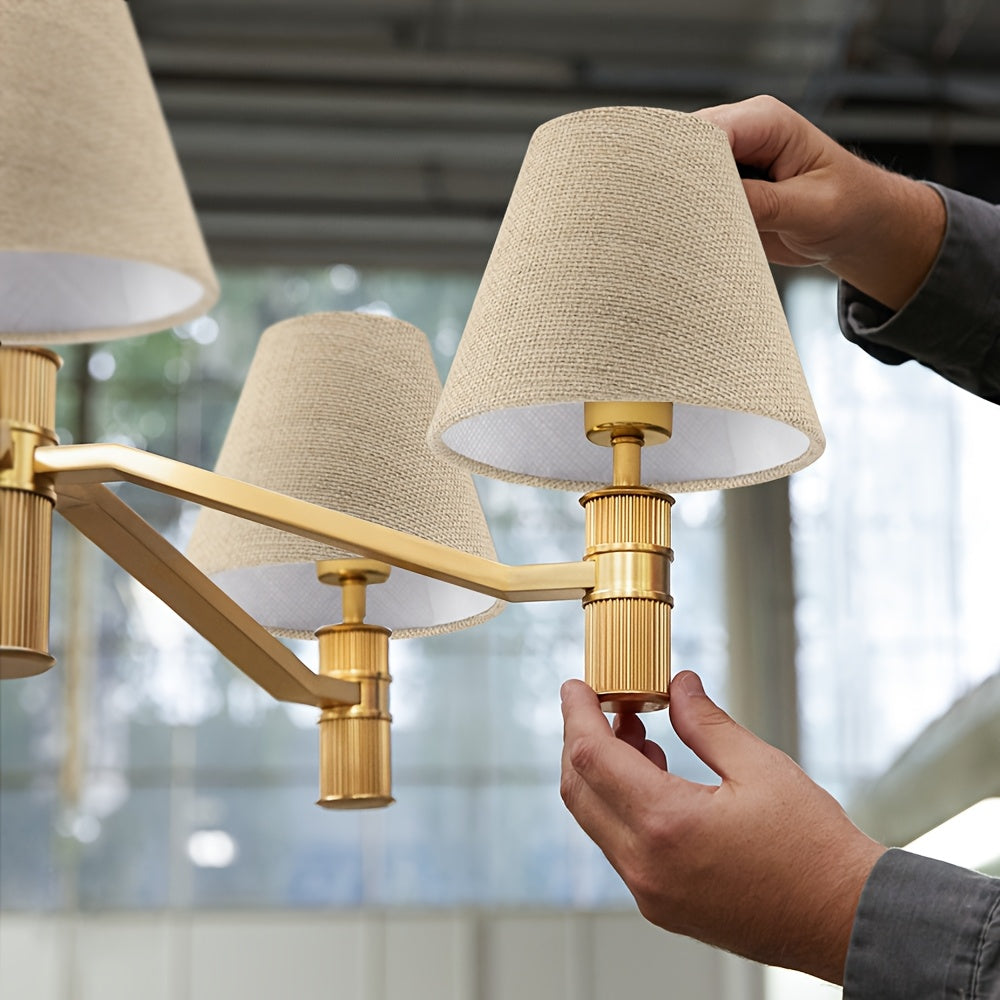 Clip on Chandelier Lampshades (White/ Linen/ Black) - 6pcs